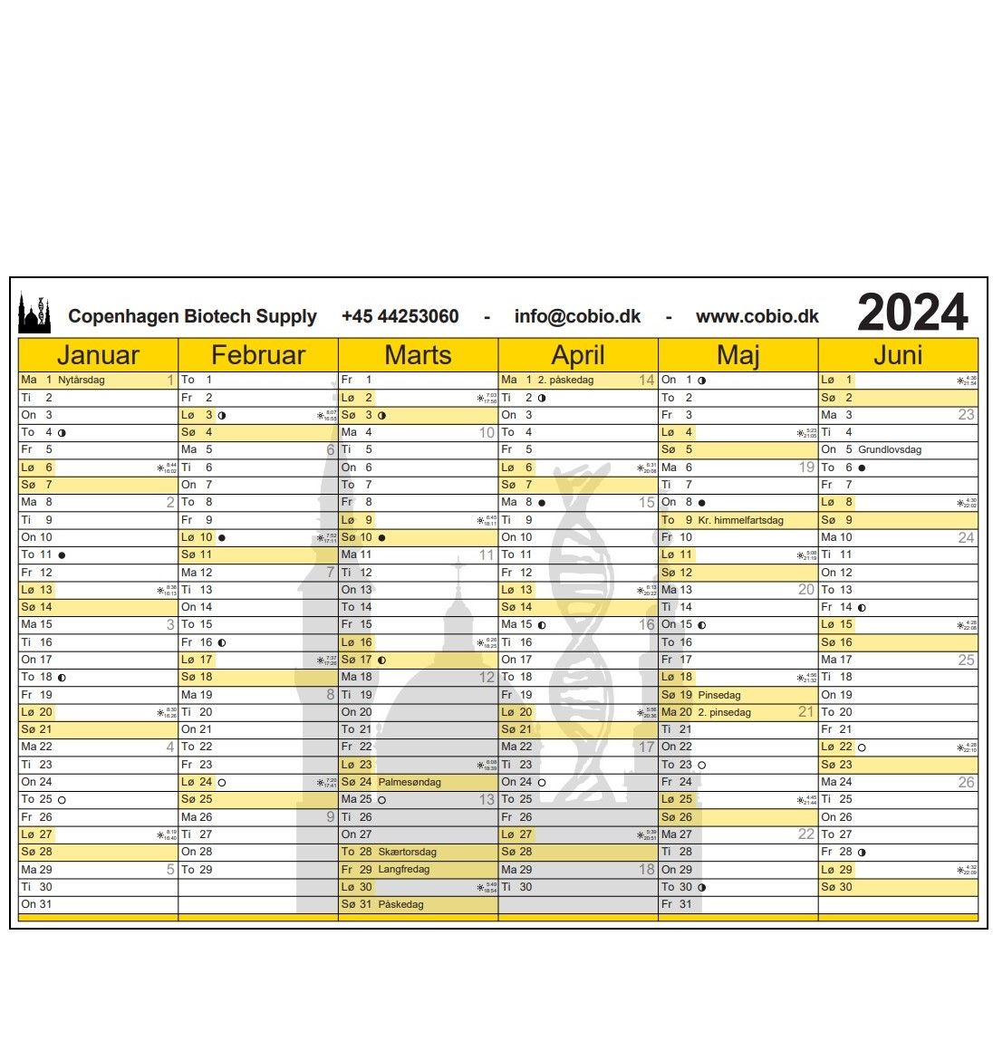 News 2024 calendar Copenhagen Biotech Supply