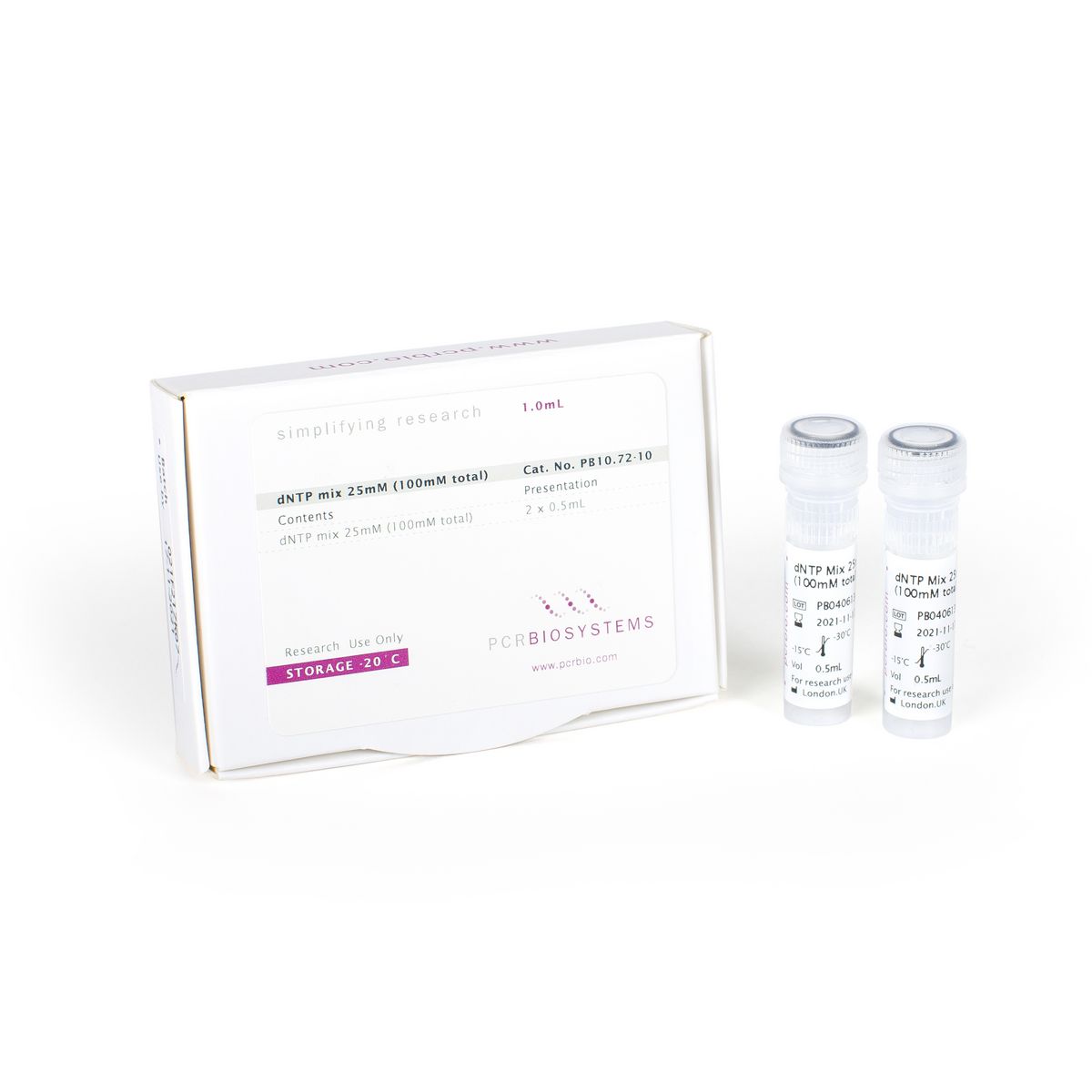 PCRBIO dNTP Mix 25mM each (100mM total) - 1 ml