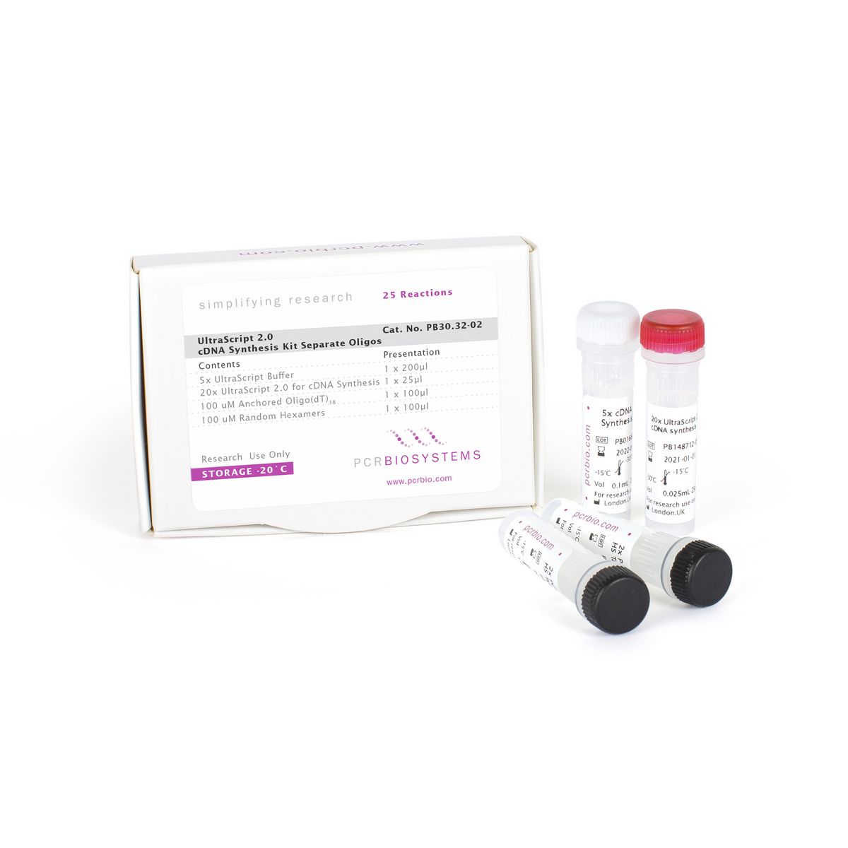 UltraScript™ 2.0 cDNA Synthesis Kit Separate Oligos - 25 rxns