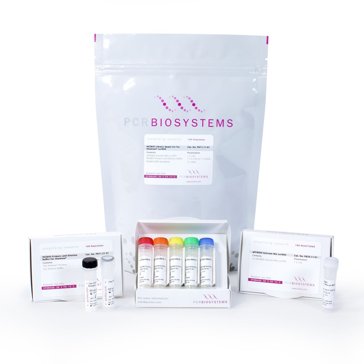 NGSBIO Library Quant Kit for Illumina@ Lo-ROX 100 rxns
