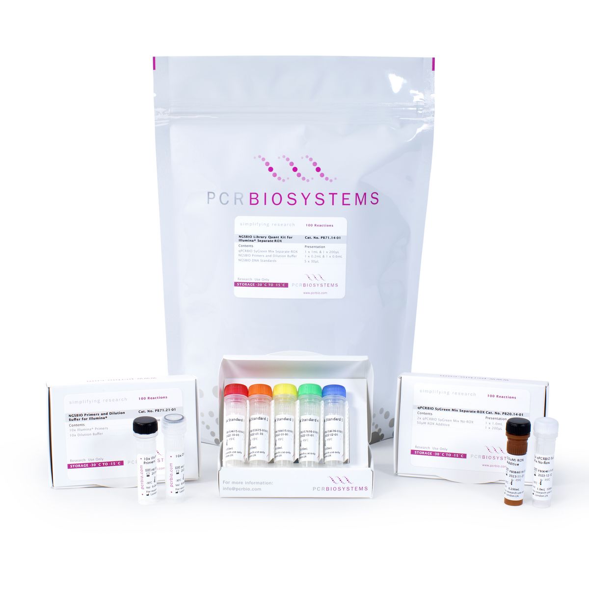 NGSBIO Library Quant Kit for Illumina@ No-ROX 100 rxns