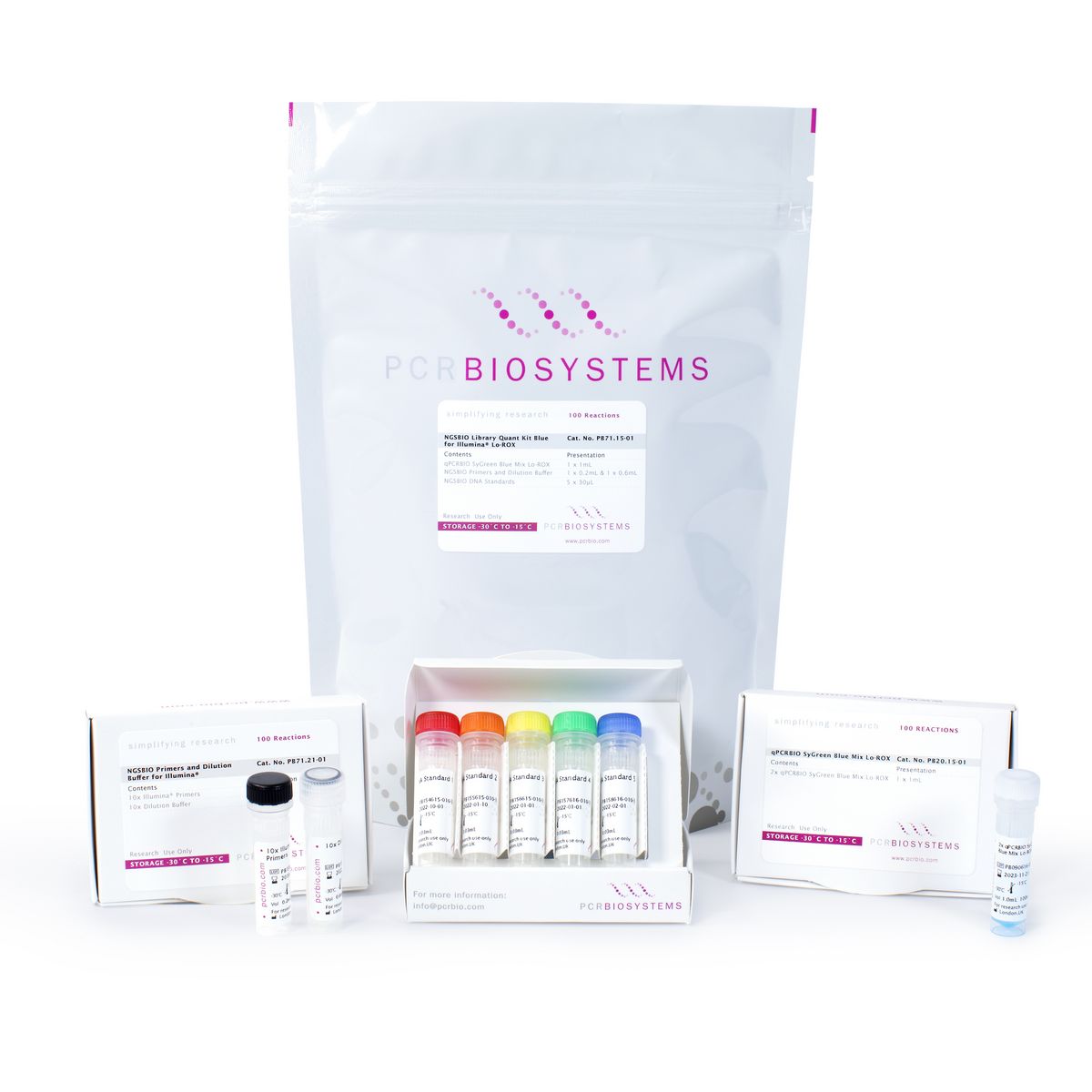 NGSBIO Library Quant Kit Blue for Illumina@ Lo-ROX 100 rxns