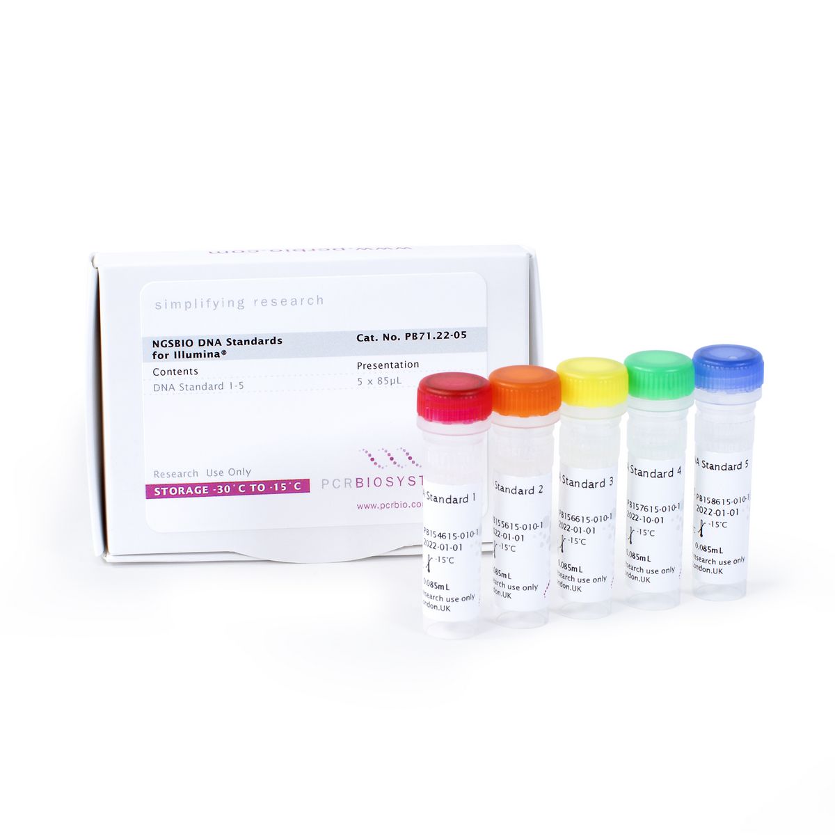 NGSBIO DNA Standards for Illumimia@ - 500 rxns (85 µl each)